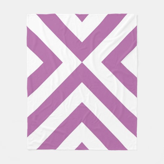 Lavendel und weiße Chevronen Fleecedecke (Vorderseite)