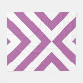 Lavendel und weiße Chevronen Fleecedecke (Vorderseite (Horizontal))