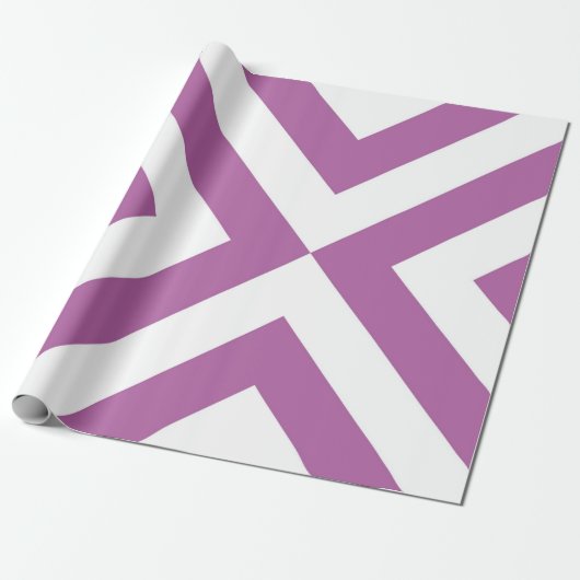 Lavendel und weiße Chevronen Geschenkpapier (Ungerollt)