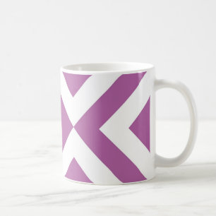 Lavendel und weiße Chevronen Kaffeetasse