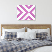 Lavendel und weiße Chevronen Leinwanddruck (Insitu (Schlafzimmer))