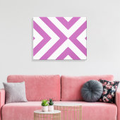 Lavendel und weiße Chevronen Leinwanddruck (Insitu (Wohnzimmer))