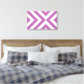 Lavendel und weiße Chevronen Leinwanddruck (Insitu (Schlafzimmer))