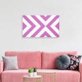 Lavendel und weiße Chevronen Leinwanddruck (Insitu (Wohnzimmer))