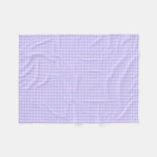 Lavendel und weiße karierte PastellFleece-Decke Fleecedecke (Vorderseite (Horizontal))