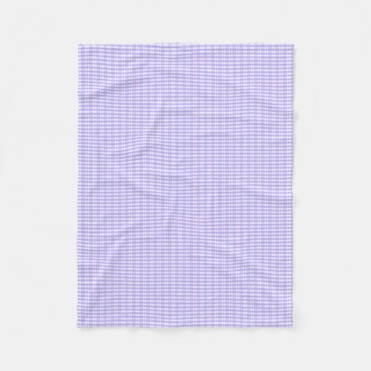 Lavendel und weiße karierte PastellFleece-Decke Fleecedecke (Vorderseite)