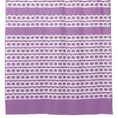 Lavendel und weiße moderne Blasenwellen Duschvorhang (Vorderseite)