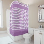 Lavendel und weiße moderne Sharp Waves Duschvorhang (Beispiel)