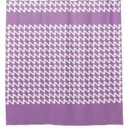 Lavendel und weiße moderne Sharp Waves Duschvorhang