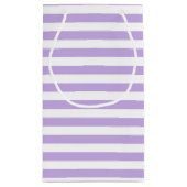 Lavendel und weiße Streifen Kleine Geschenktüte (Rückseite)