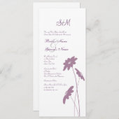 Lavendel und weiße Wildblumen Hochzeitseinladung Einladung (Vorne/Hinten)