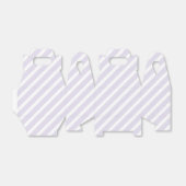 Lavendel und weißes, diagonal gestreiftes Muster Geschenkschachtel (Ungefaltet)
