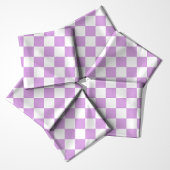 Lavendel- und Weißes klassisches Prüfmuster Stoff