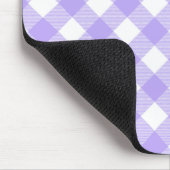 Lavendel und Weißglut Kariert Mousepad (Ecke)