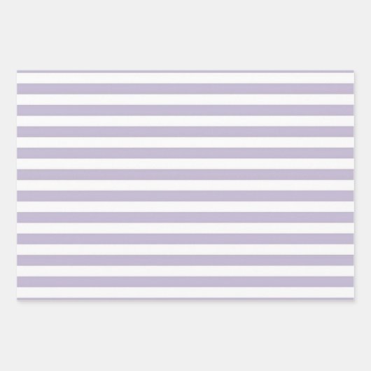 Lavendel- und Weißstreifen-Brautparty Geschenkpapier Set (Vorderseite 2)