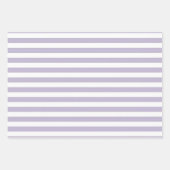 Lavendel- und Weißstreifen-Brautparty Geschenkpapier Set (Vorderseite)