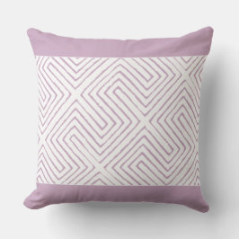 Lavendel und White Africa Maze Mud Tuch Muster Kissen