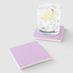 Lavendel- und White Geometric-Muster-Diamanten Steinuntersetzer