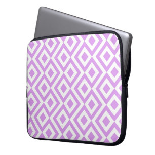 Lavendel und White Meander Laptopschutzhülle