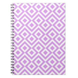 Lavendel- und White-Meander-Notebook Notizblock