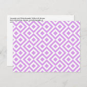 Lavendel und White Meander Postcard Postkarte (Vorne/Hinten)