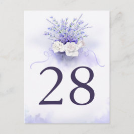 Lavendel und White Rose Hochzeitskarte für die Tis Postkarte