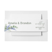 Lavendel und Wildblumen Rustikale Hochzeitsband Einladungsbanderole (Vorderseite Beispiel)