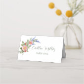 Lavendel und Wildblumen Rustikale Hochzeitsstimmun Platzkarte (Vorderseite)