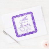 Lavendel und Ziegenmilch lila weiß Quadratischer Aufkleber (Umschlag)