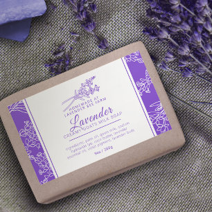 Lavendel und Ziegenmilch lila weiß Rechteckiger Aufkleber