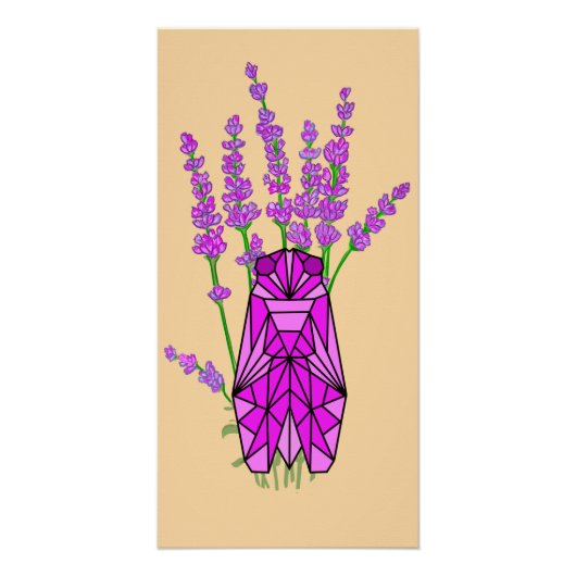 Lavendel und Zikade in der Provence Poster (Vorderseite)