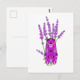 Lavendel und Zikade in der Provence Postkarte
