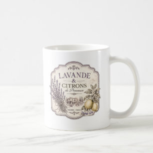 Lavendel und Zitronen-Tasse  Kaffeetasse