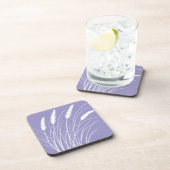 Lavendel-Unterleger mit Strandgras-Design Getränkeuntersetzer (Rechte Seite)