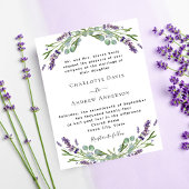 Lavendel Veilchen Budget Einladung zur Hochzeit