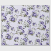 Lavendel Veilchen florale elegante Geschenkpapier (Flach)