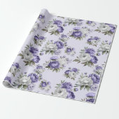 Lavendel Veilchen florale elegante Geschenkpapier (Ungerollt)