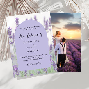 Lavendel Veilchen Foto Luxus Hochzeit Einladung
