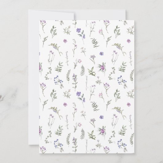 Lavendel Veilchen Tischnummern (Rückseite)