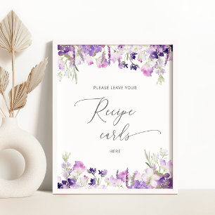 Lavendel verlasse deine Rezeptkarte hier Poster
