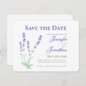 Lavendel Verlobung Foto Save the Date (Vorne/Hinten)