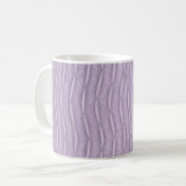 Lavendel Vertikales modernes Strickdesign Kaffeetasse (Vorderseite Links)
