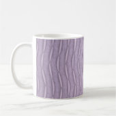 Lavendel Vertikales modernes Strickdesign Kaffeetasse (Links)