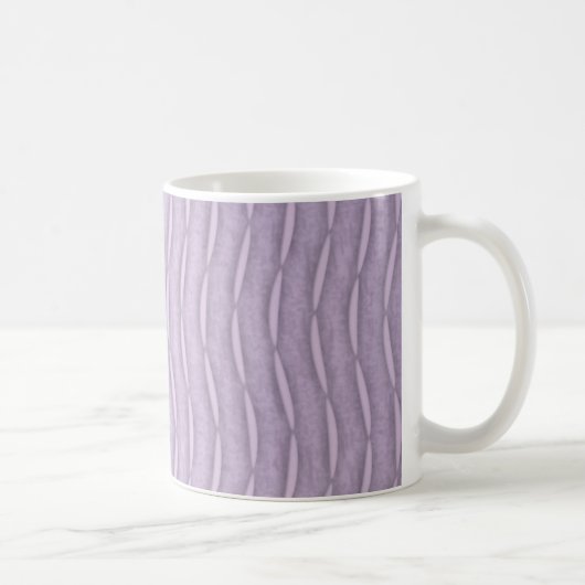 Lavendel Vertikales modernes Strickdesign Kaffeetasse (Rechts)
