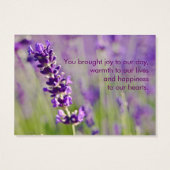 Lavendel ・ Vielen Dank Profilecard (Rückseite)