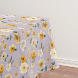 Lavendel-Vintage-Blumen-Babyshower-Tischdecke Tischdecke