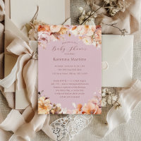 Lavendel Vintage Blumen Herbst Baby Shower