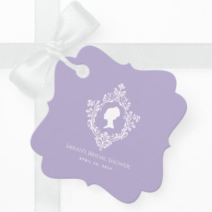 Lavendel Vintage Crest Regency Lady  Brautparty Geschenkanhänger