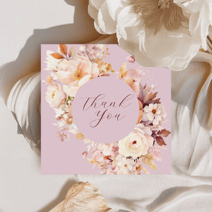 Lavendel Vintage Floral Herbst-Baby-Party Dankeskarte