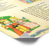 Lavendel Vintages Kinderzimmer Rhyme Poster (Ecke)